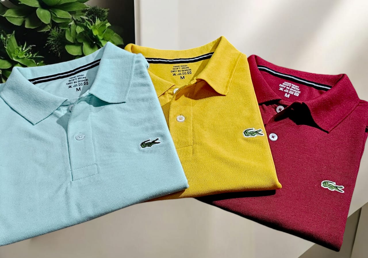 Polo Neck T-Shirt for Men (Multicolor, M) (Pack of 3)