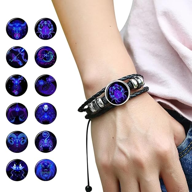 strology Zodiac Sign Bracelet – Adjustable Constellation Wristband Option 3: