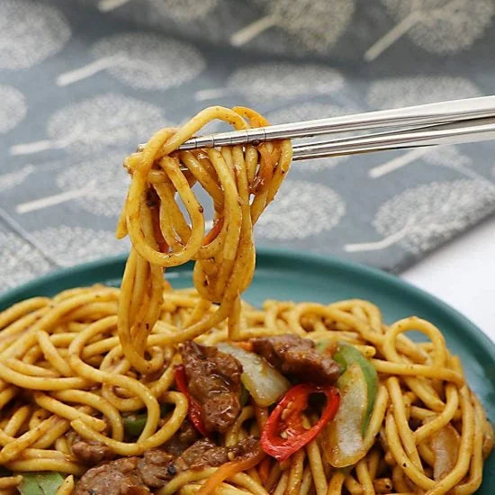 Stainless Steel Chopsticks (5 Pairs) – Reusable Kitchen Utensils