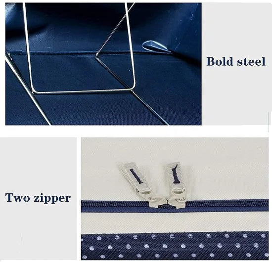 66 Liter Foldable Storage Bag with Steel Frame – Travel & Home Organizer