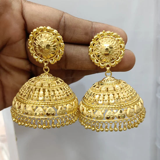 Pari Art Jewellery Gold Forming Jhumki Earrings