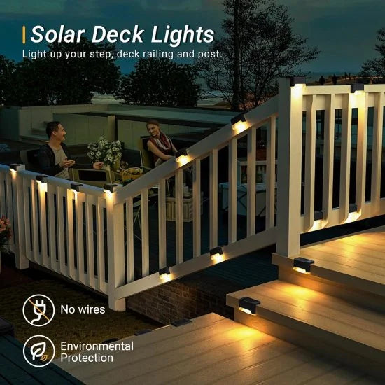 Charkee 4 Pcs Solar Step Light Outdoor | Waterproof LED Stair Light for Garden, Pathway, Fence, Deck, Yard & Home Improvement
