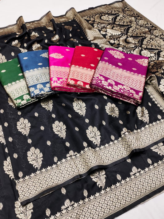 Light Pink Soft Lichi Silk Saree