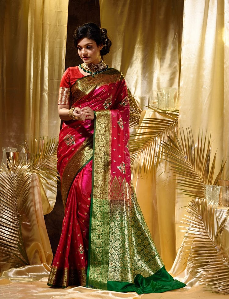 Royal Lichi Silk Zari Wedding Wear Saree