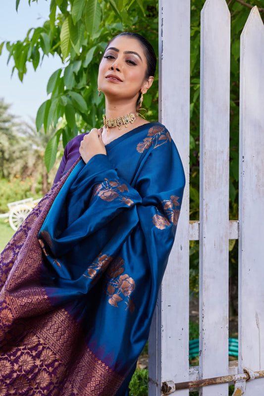 Elegant Soft Lichi Silk Saree with Rich Jacquard Pallu