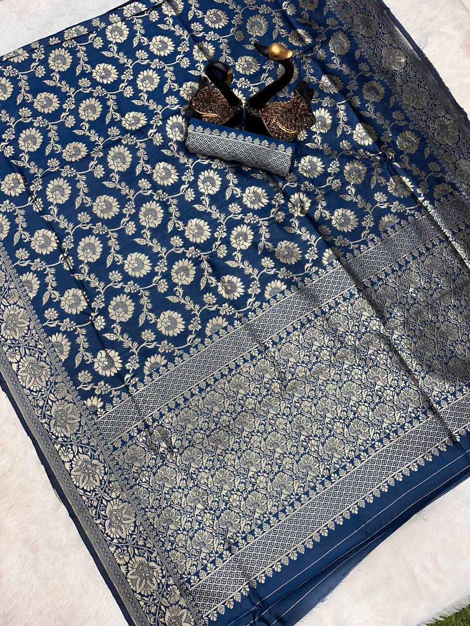 Soft Lichi Blue Jacquard Saree