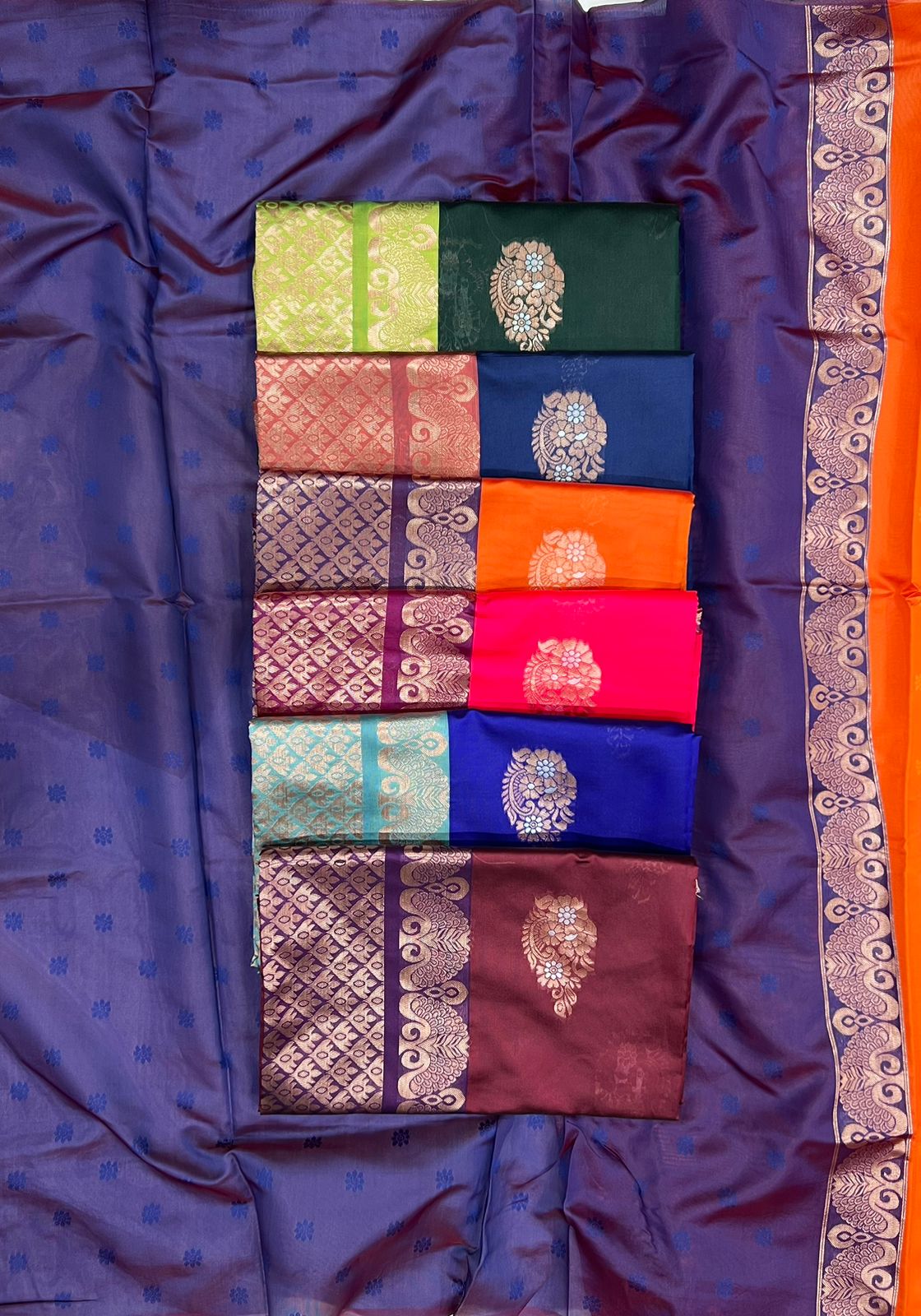 Soft Lichi Silk Pink Saree with Purple Jacquard Zari Border