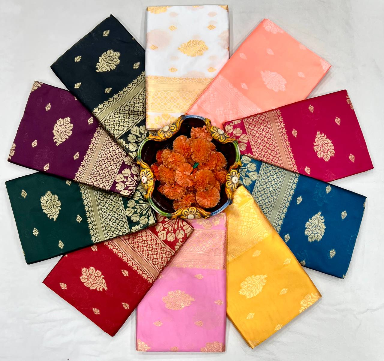 Soft Lichi Light Pink Banarasi Zari Work Saree