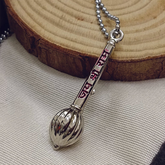 Urthn Hanuman Gada " Jai Shree Ram " Silver Chain Pendant