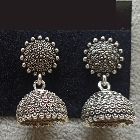 Darshana Jewels oxidised Plated Jhumki Earrings