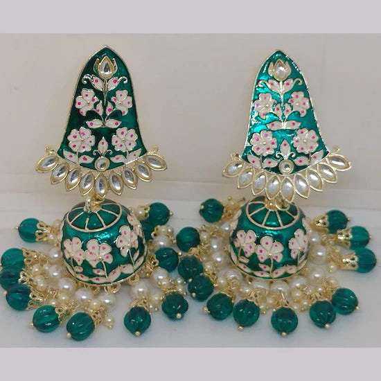 Khushboo Jewellery Elegant Kundan Earrings with Pearl Drops for Weddings, Parties & Festive Wear