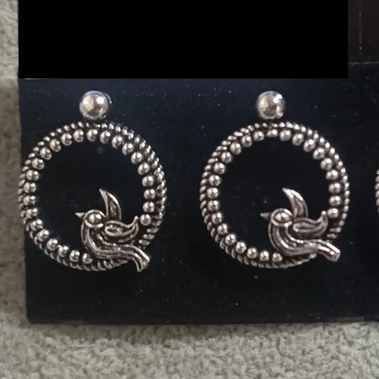 Darshana Jewels oxidised Plated Stud Earrings