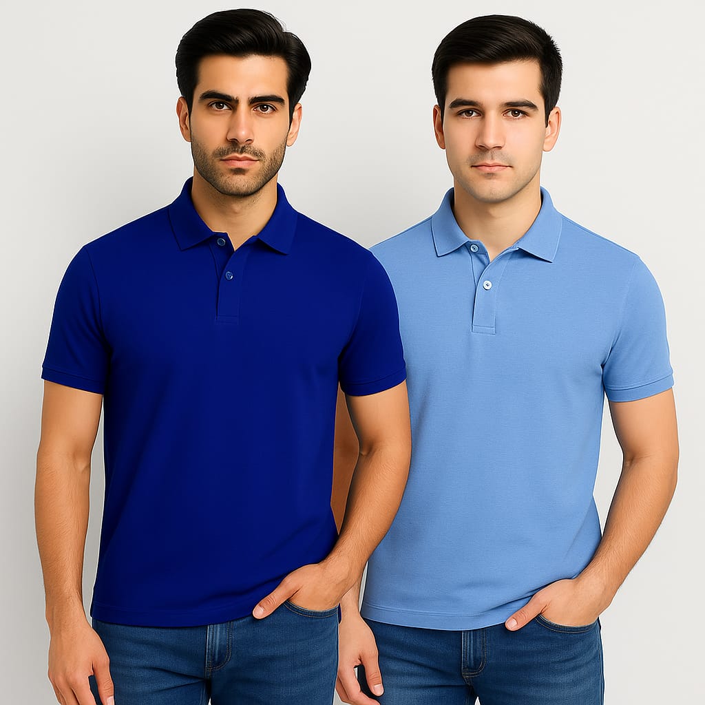 Titan Premium Polo T-Shirt Combo – Orange & Maroon