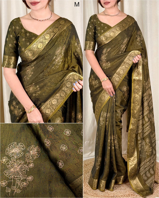 Tom & Jerry Cotton Silk Saree