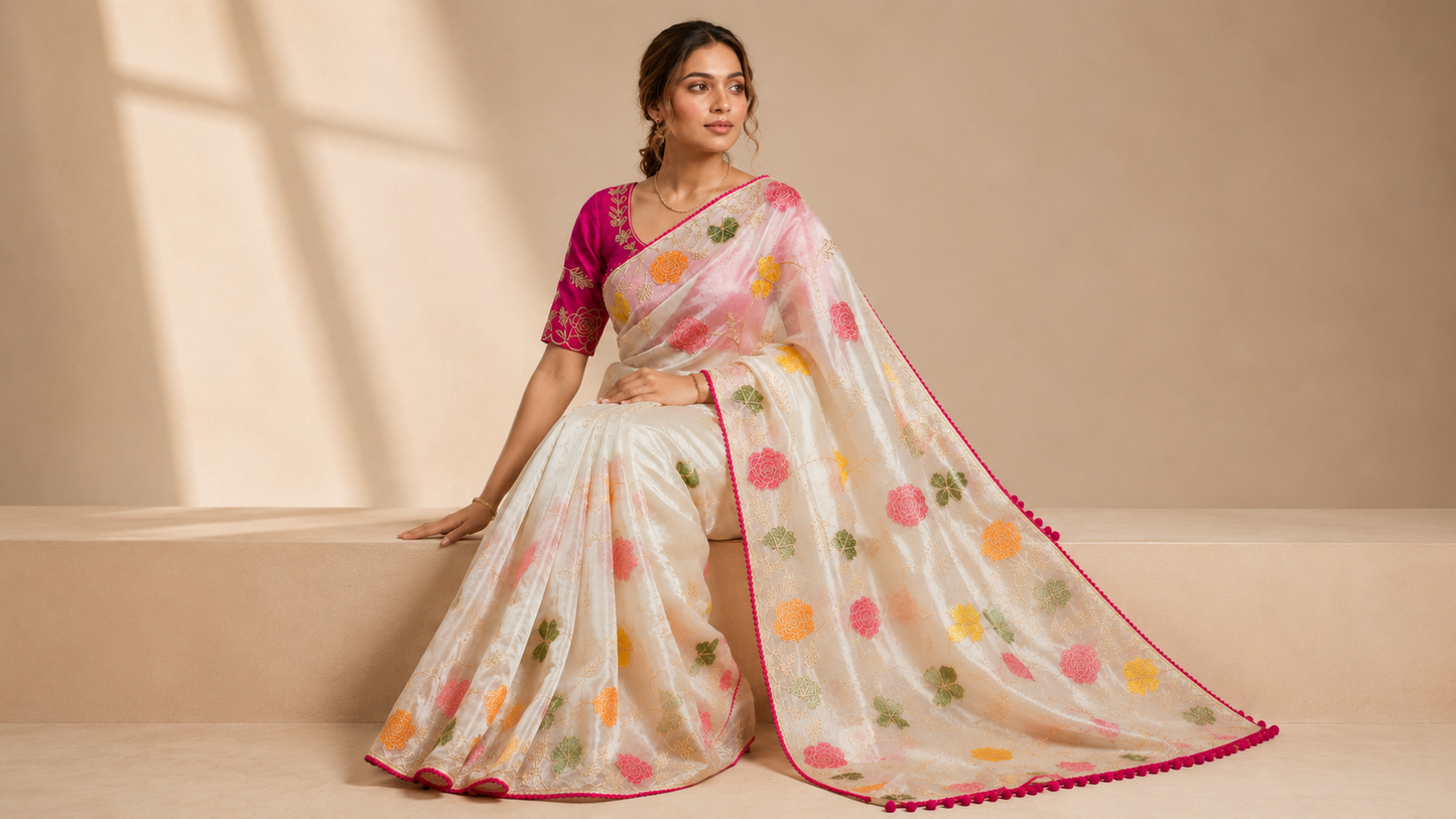 New Bollywood Designer Moss Saree