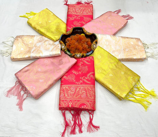 Elegant Yellow Festive Saree