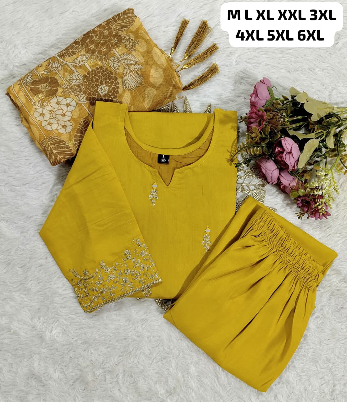 Premium Roman Silk Kurti Pant Set with Digital Print Dupatta – Festival Wear Designer Suit