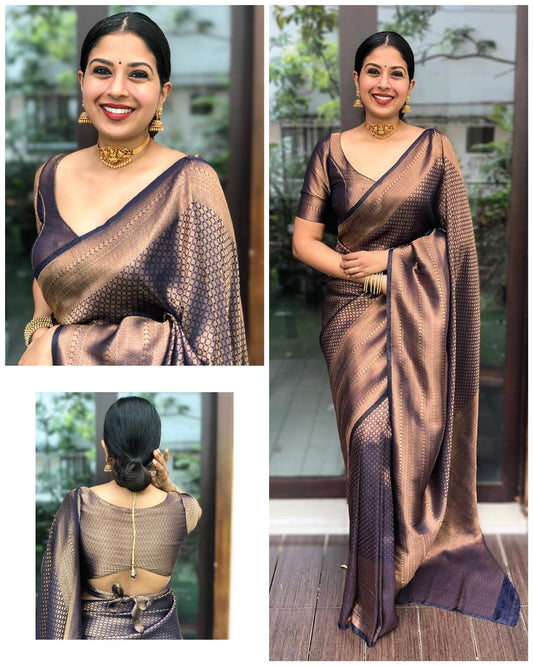 Brown Silk Saree