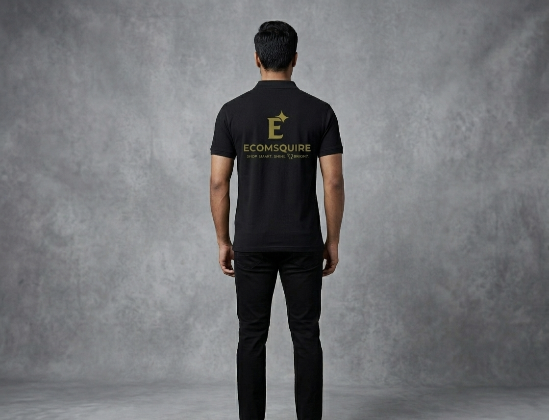 ECOMSQUIRE Premium Comfort Black T-Shirt
