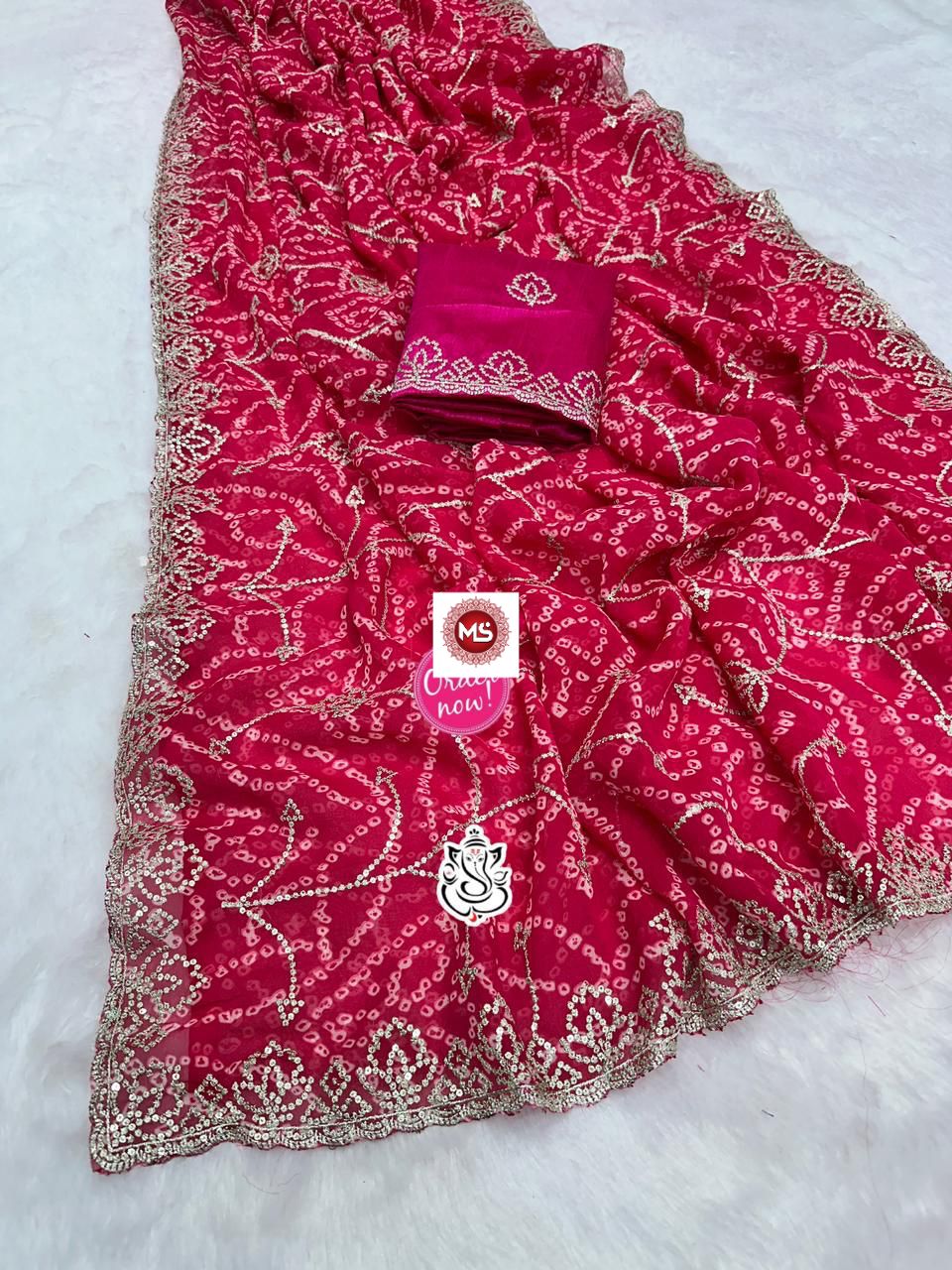 Heavy Embroidered Net Saree with Designer Blouse – Party & Wedding Wear (2 Colors)