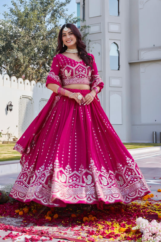 Wedding Vichitra Lehenga Choli