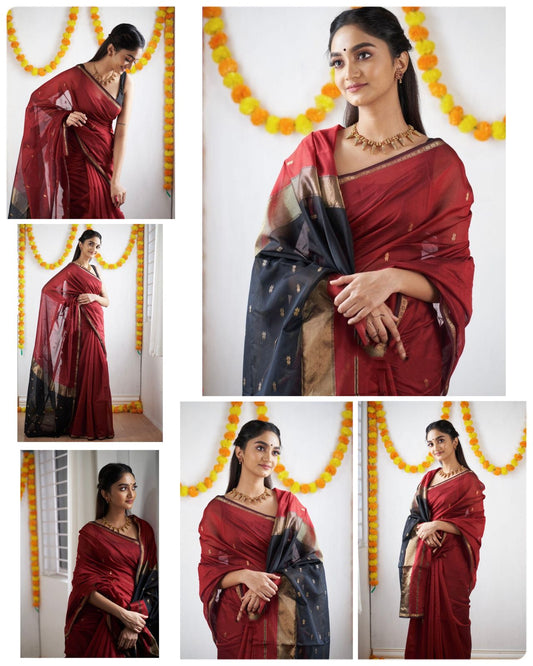 Elegant Red Saree