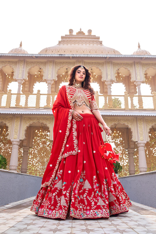 Heavy Embroidery Wedding Lehenga Choli