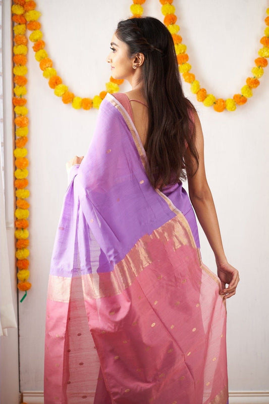 Lavender Pink Festive Saree