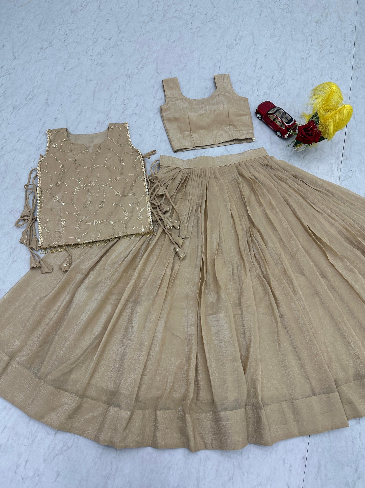 Festival Special Crunchy Silk Lehenga Choli with Designer Jacket