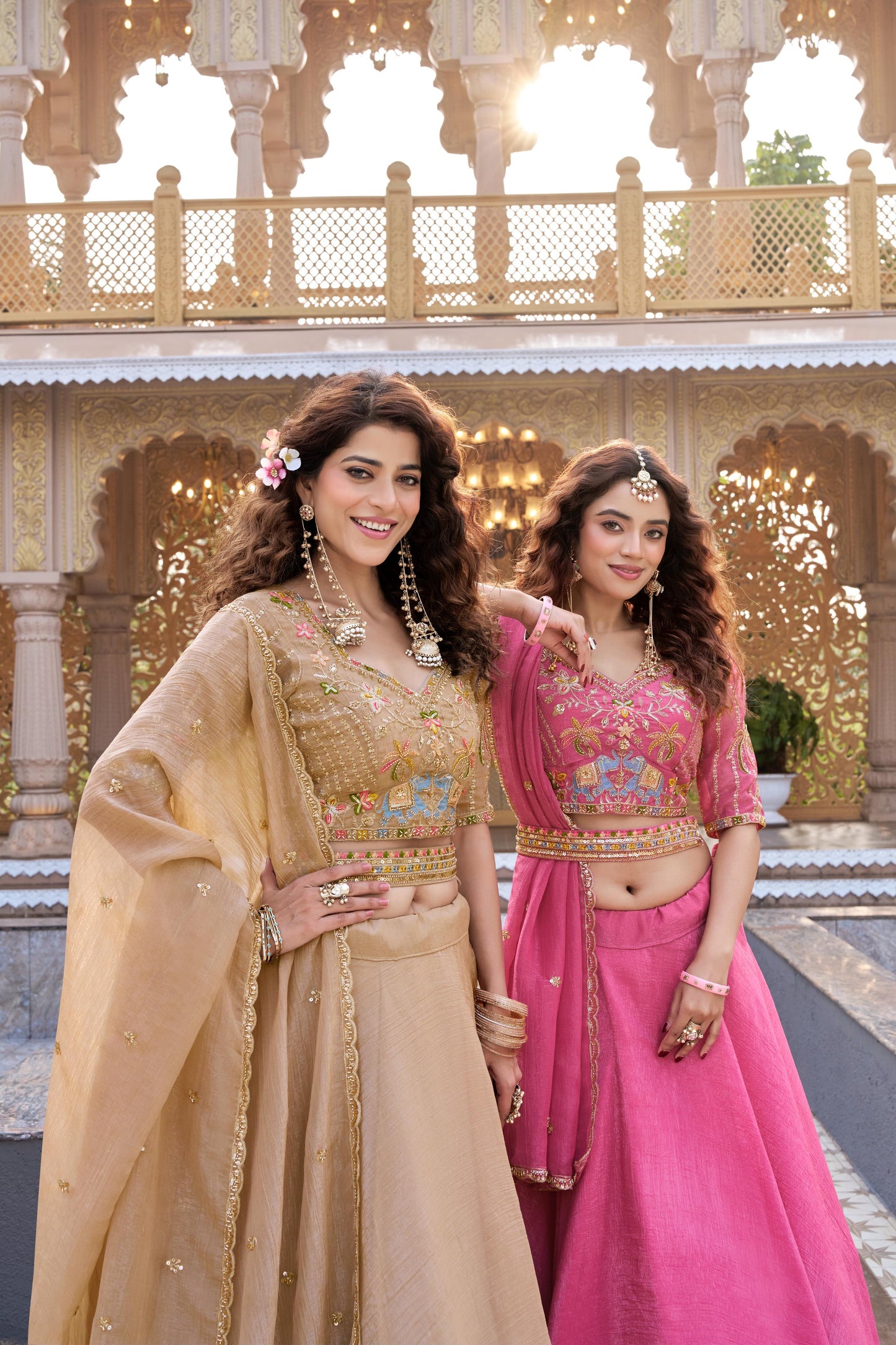 Premium Wedding Lehenga Choli Set – 9 Meter Flair