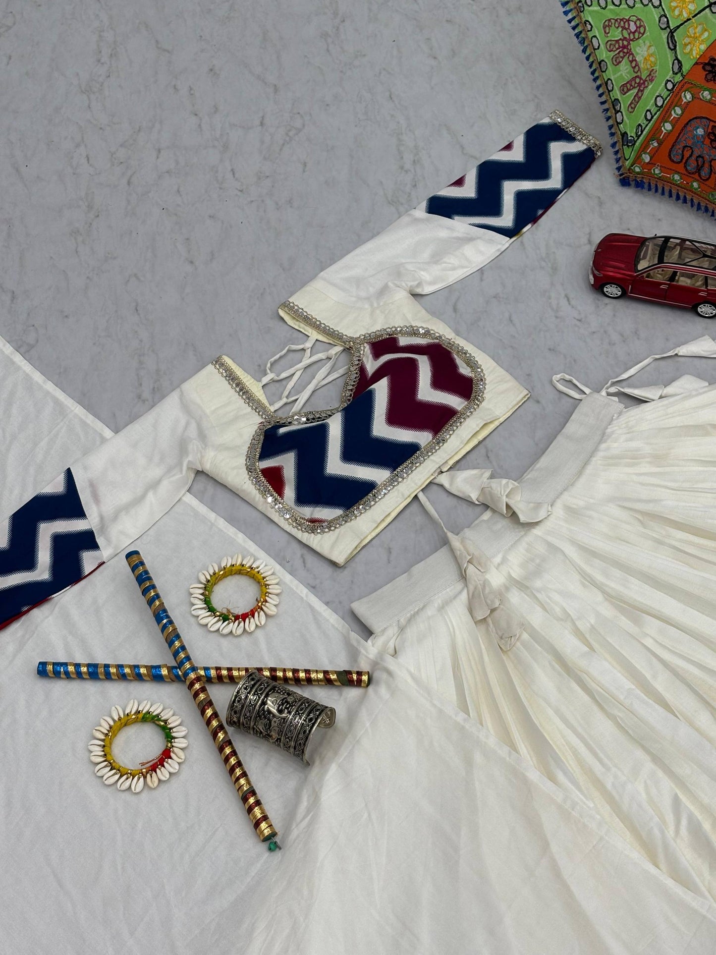 Women's Navratri Special Pure Cotton Lehenga Choli Set with Dupatta – 6 Meter Flair