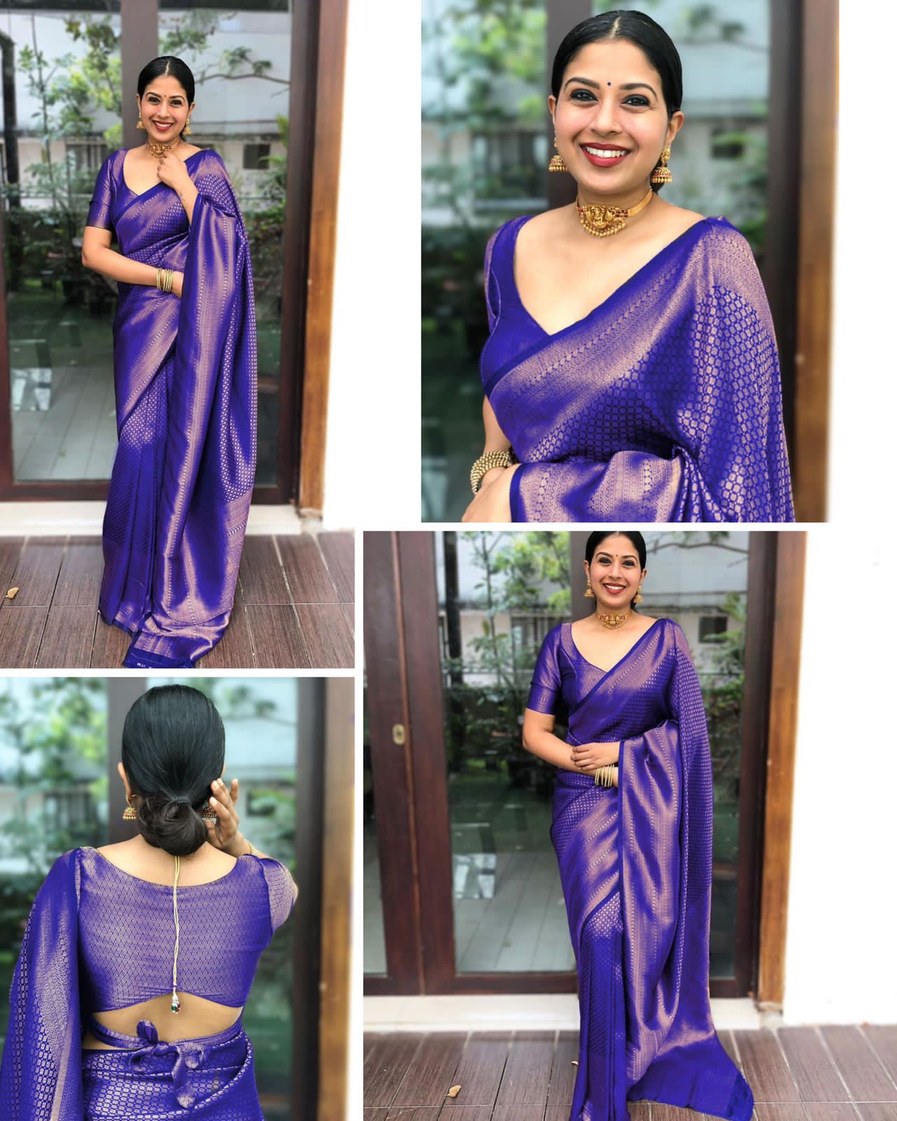 Purple Silk Saree