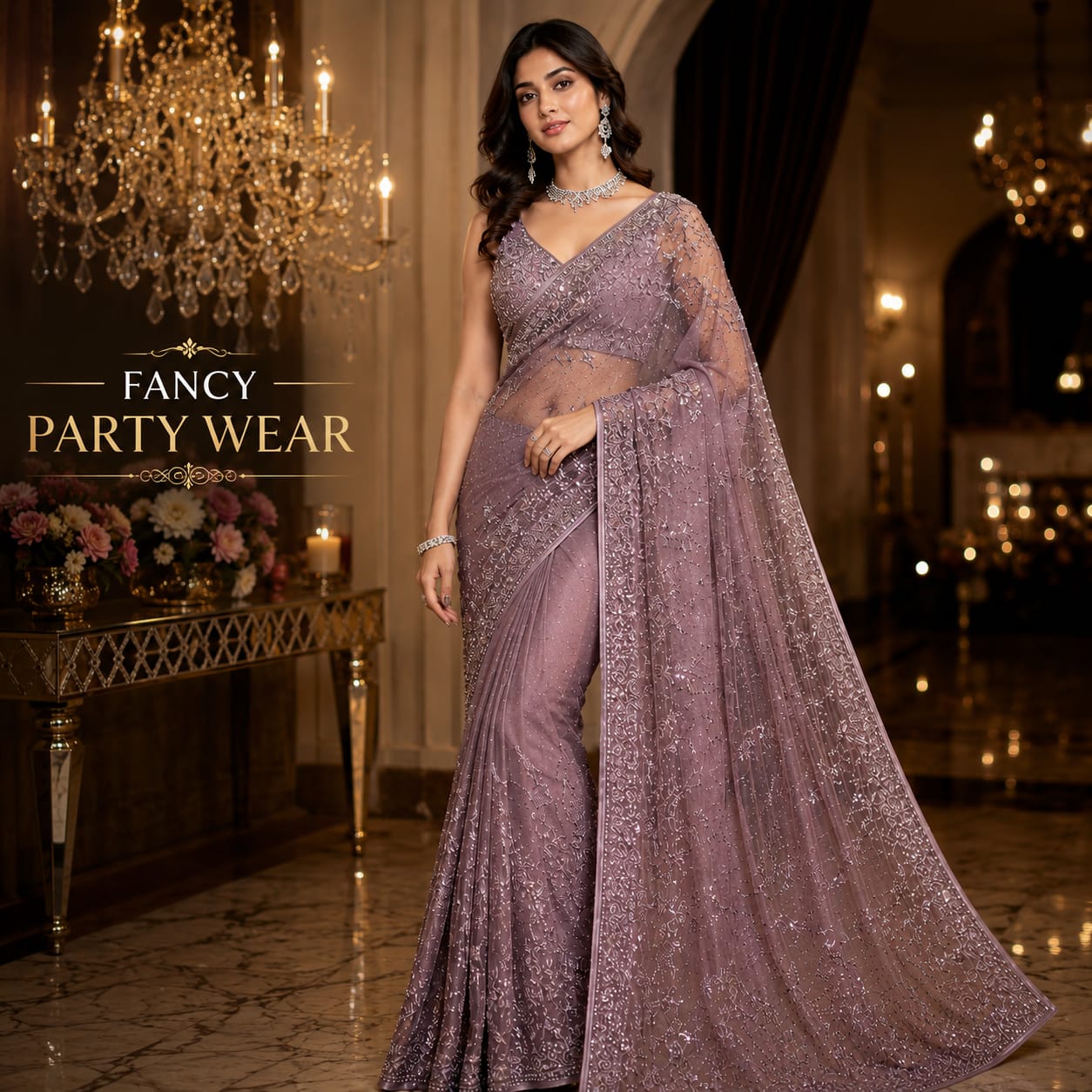 Fancy Party Wear Sarees