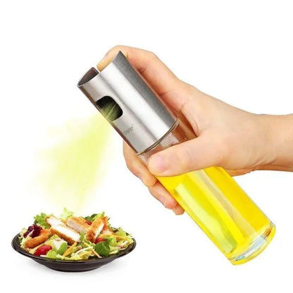 Glass Oil Spray Bottle Dispenser – Refillable Kitchen Oil Sprayer