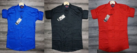 Combo of 3 Casual Men's Shirts (Multicolor, S)