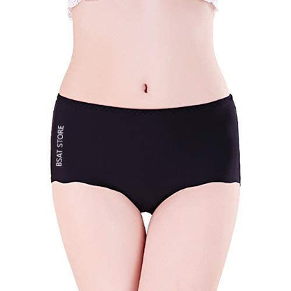 Women's Ice Silk Blend Invisible Lines No Show Hipster Panty (Pack of 1) (Multicolor, S)