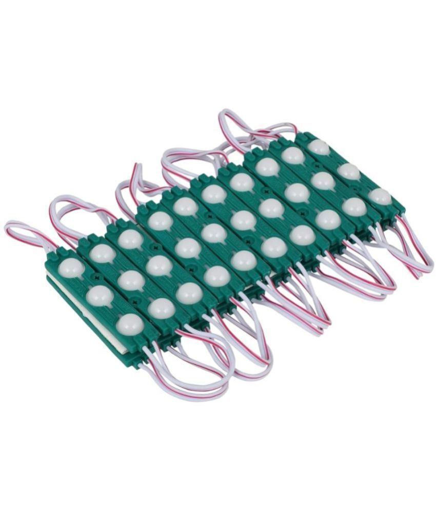 Charkee Green 3LED Strip 12V Waterproof 5730 LED SMD Pack of 20