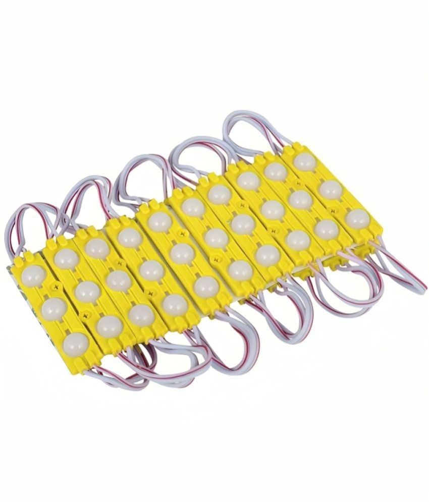 Charkee Yellow 3LED Strip 12V Waterproof 5730 LED SMD Pack of 20