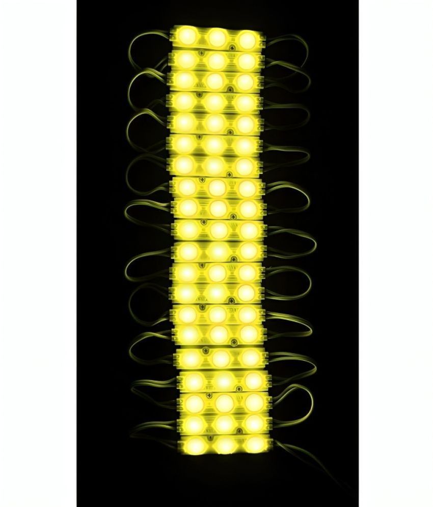 Charkee Yellow 3LED Strip 12V Waterproof 5730 LED SMD Pack of 20