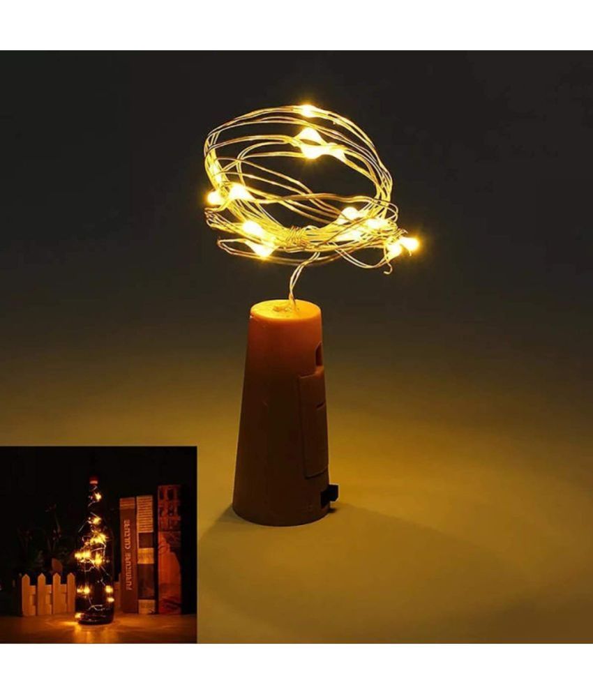 Charkee 20 LED Wine Bottle Cork Lights Copper Wire String Lights, 2M/7.2FT Battery Operated