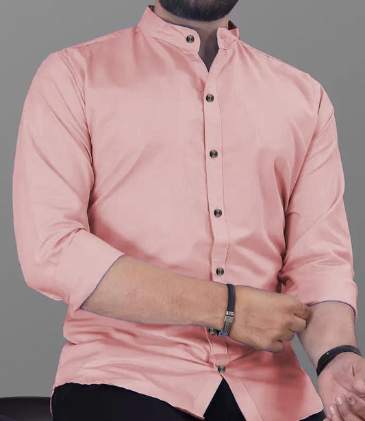 Peach Slim Fit Formal Shirt