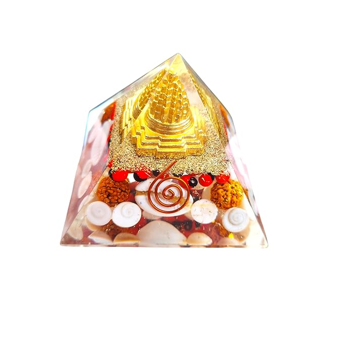 65–70 MM Laxmi Pyramid – Small Size Crystal Pyramid for Wealth, Prosperity, Good Health, Peace & Abundance