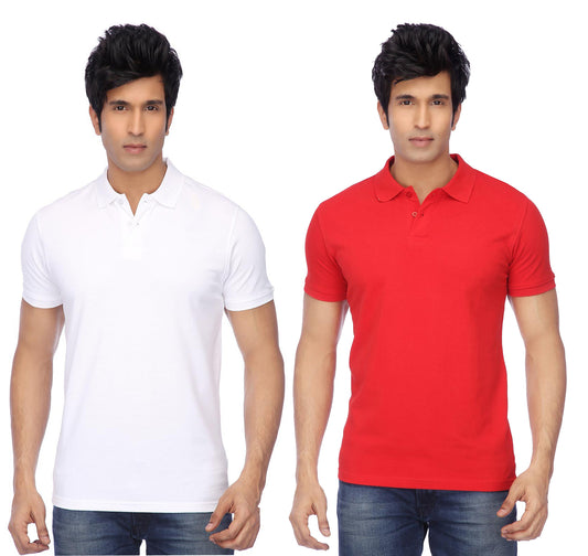 Ketex Cotton Blend Half Sleeves Polo Tshirt (Pack of 2)