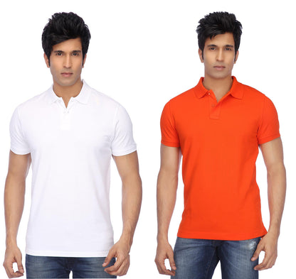 Ketex Cotton Blend Half Sleeves Polo Tshirt (Pack of 2)