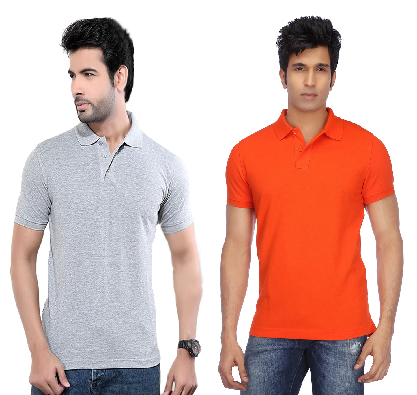 Ketex Cotton Blend Half Sleeves Polo Tshirt (Pack of 2)