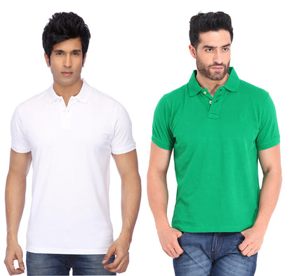 Ketex Cotton Blend Half Sleeves Polo Tshirt (Pack of 2)