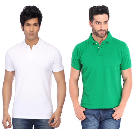 Ketex Cotton Blend Half Sleeves Polo Tshirt (Pack of 2)