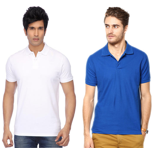 Ketex Cotton Blend Half Sleeves Polo Tshirt (Pack of 2)