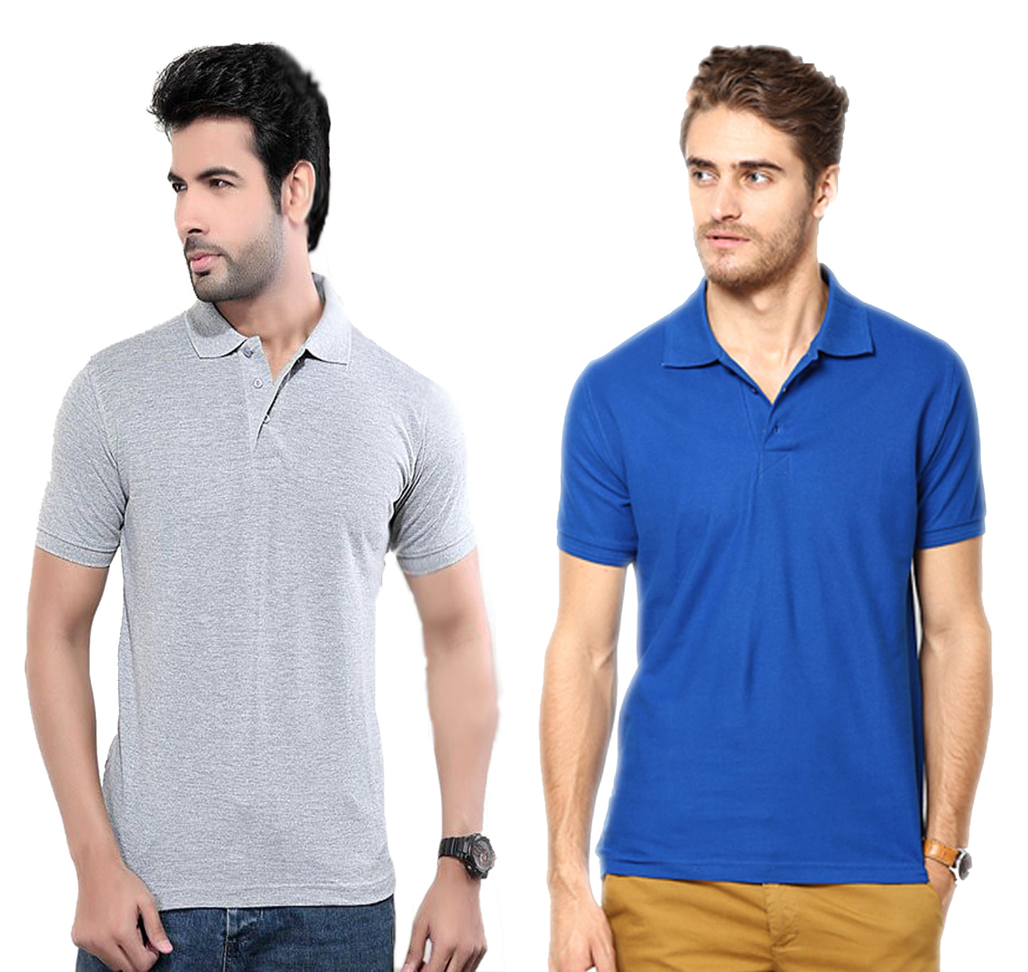 Ketex Cotton Blend Half Sleeves Polo Tshirt (Pack of 2)