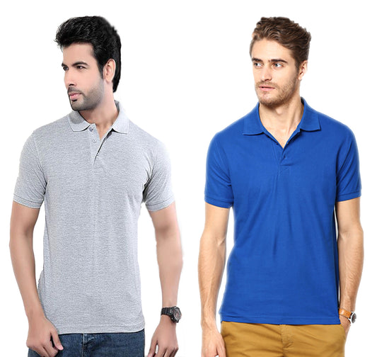 Ketex Cotton Blend Half Sleeves Polo Tshirt (Pack of 2)